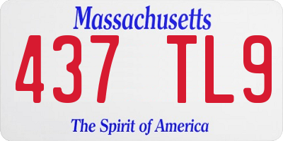 MA license plate 437TL9