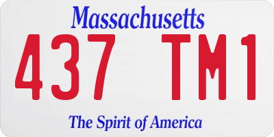 MA license plate 437TM1