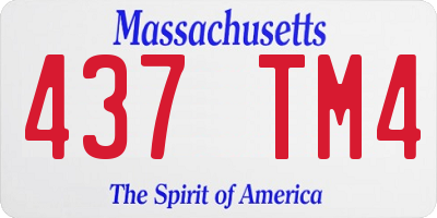 MA license plate 437TM4