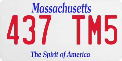 MA license plate 437TM5