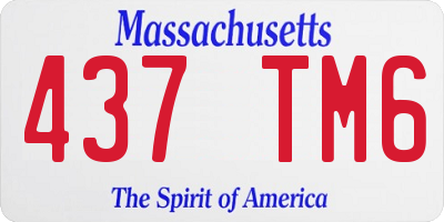 MA license plate 437TM6