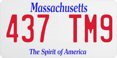 MA license plate 437TM9