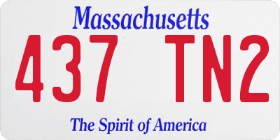 MA license plate 437TN2