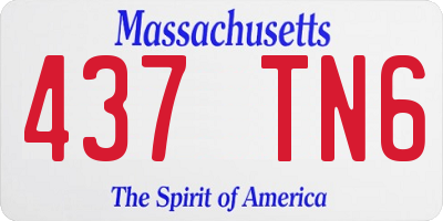 MA license plate 437TN6