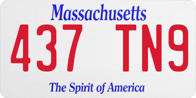 MA license plate 437TN9