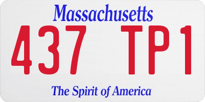 MA license plate 437TP1