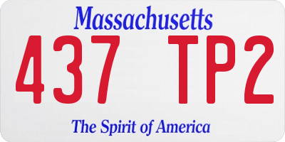 MA license plate 437TP2