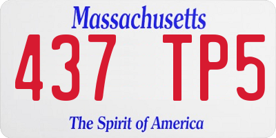 MA license plate 437TP5