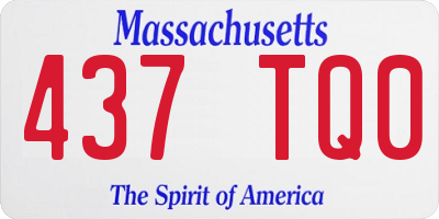 MA license plate 437TQ0