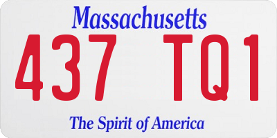 MA license plate 437TQ1