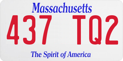 MA license plate 437TQ2