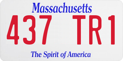 MA license plate 437TR1