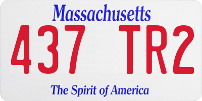 MA license plate 437TR2