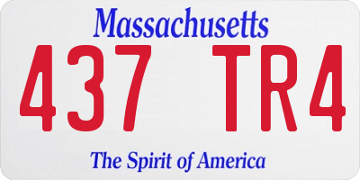 MA license plate 437TR4