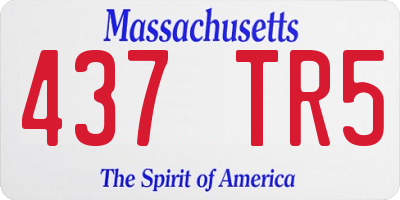 MA license plate 437TR5