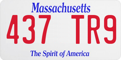 MA license plate 437TR9