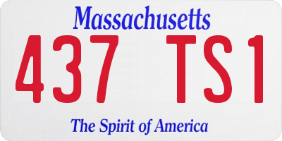 MA license plate 437TS1