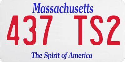 MA license plate 437TS2