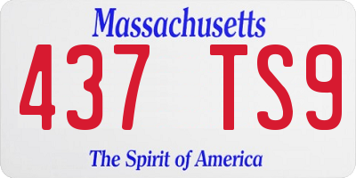 MA license plate 437TS9