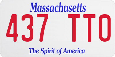MA license plate 437TT0