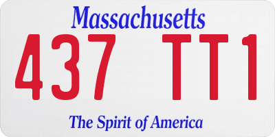 MA license plate 437TT1