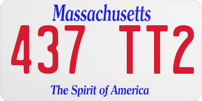 MA license plate 437TT2