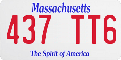 MA license plate 437TT6