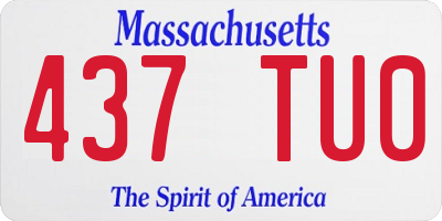 MA license plate 437TU0