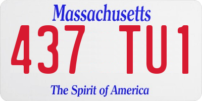 MA license plate 437TU1
