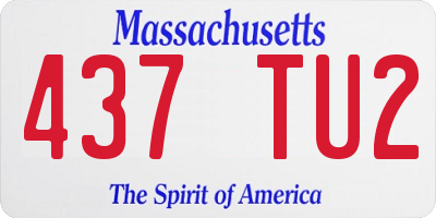 MA license plate 437TU2