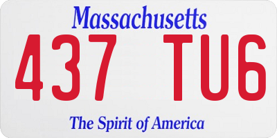 MA license plate 437TU6