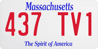 MA license plate 437TV1