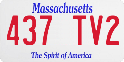 MA license plate 437TV2
