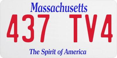 MA license plate 437TV4