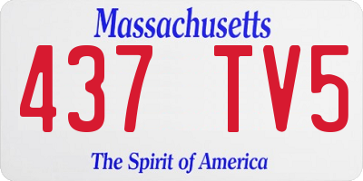 MA license plate 437TV5