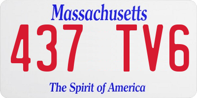 MA license plate 437TV6
