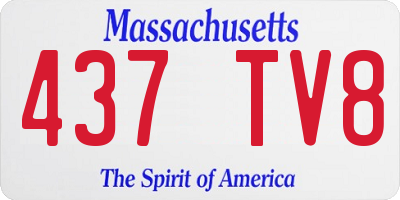 MA license plate 437TV8