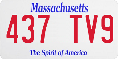 MA license plate 437TV9
