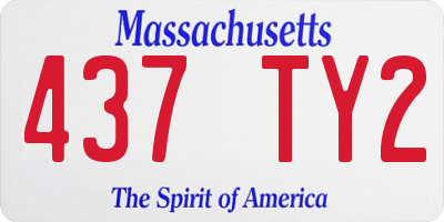 MA license plate 437TY2
