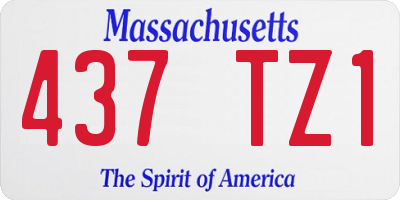MA license plate 437TZ1