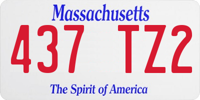 MA license plate 437TZ2