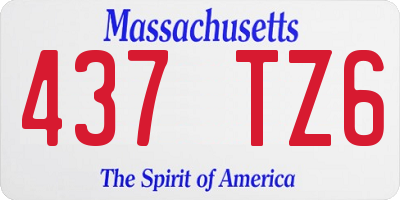 MA license plate 437TZ6