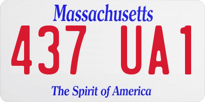 MA license plate 437UA1