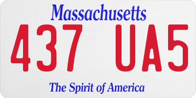 MA license plate 437UA5
