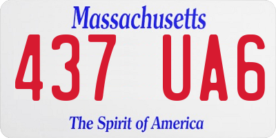 MA license plate 437UA6