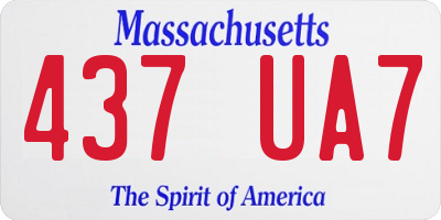 MA license plate 437UA7