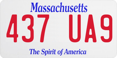 MA license plate 437UA9