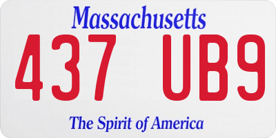MA license plate 437UB9
