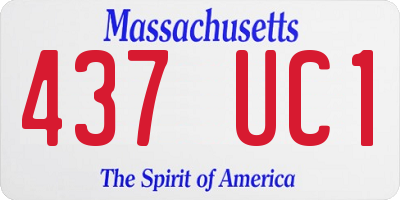 MA license plate 437UC1