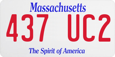 MA license plate 437UC2